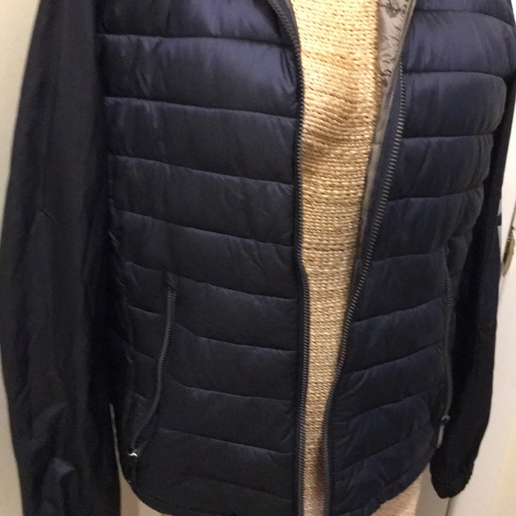 Mens SM Calvin Klein Windbreaker puffer Blue LOGO - Picture 3 of 6